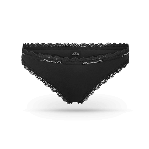 Damen Unterhosen - Tanga - schwarz - Elegant Fit - AZ-MT Des